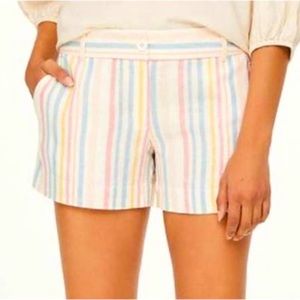 LOFT Striped Pastel Shorts (size 4 - NEW)